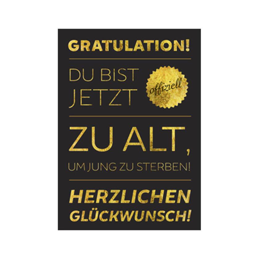Postkarten Du bist jetzt zu alt um jung zu sterben Online kaufen